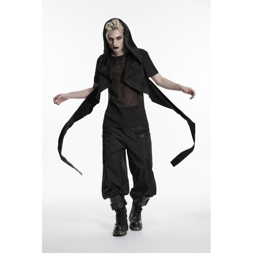 Punk Rave - Vulture Witcher Scarf Hood Sjaal - Zwart